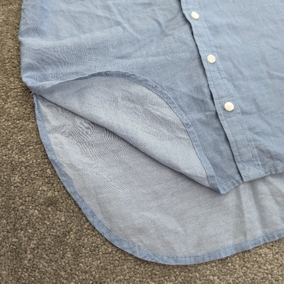 POLO Ralph Lauren lightweight thin cotton denim look button down shirt girls 6T - Picture 4 of 6